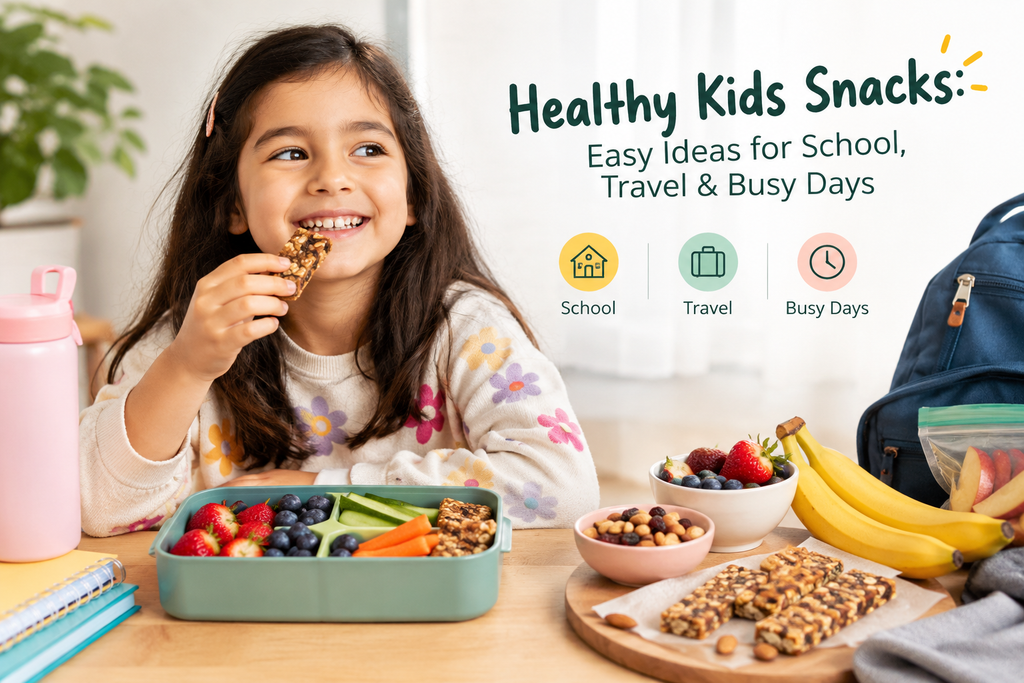 Healthy Kids Snacks: Easy Ideas for School, Travel & Busy Days